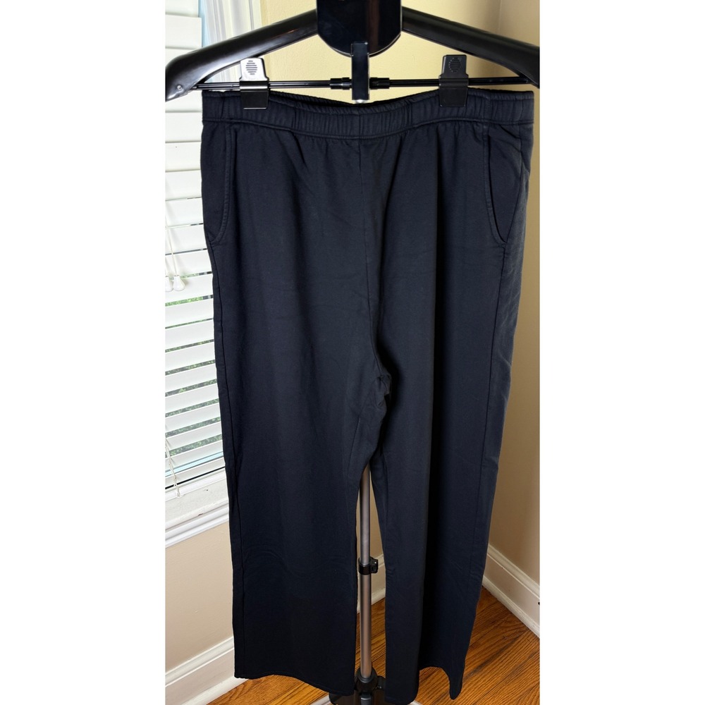 American Giant Black Fleece Sweatpants Made in USA Cotton Modal Blend Medium